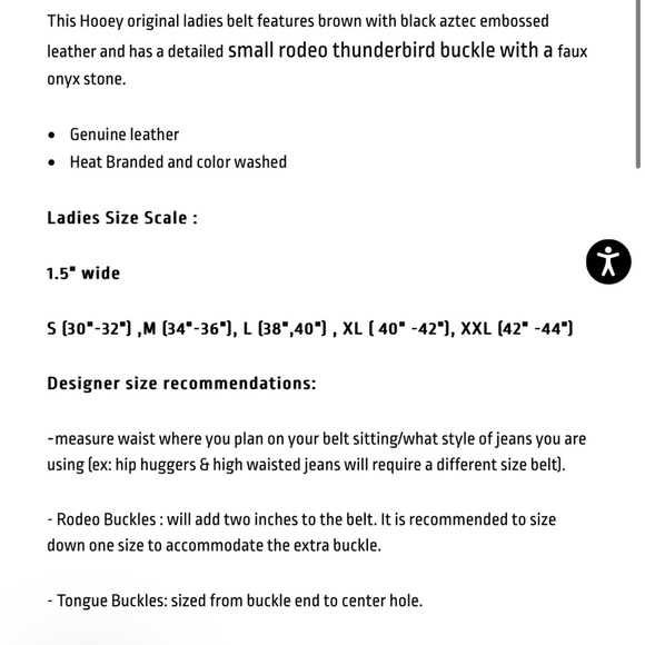 hooey aztec leather engraved belt - Picture 5 of 5